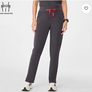 Figs | High-Waisted Yolanda Skinny Scrub Pants - Charcoal